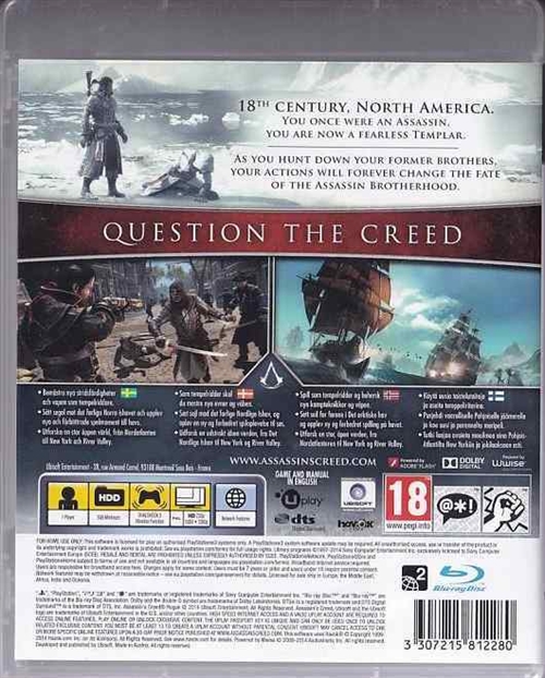 Assassins Creed Rogue - Uden manual - PS3 (B Grade) (Genbrug)